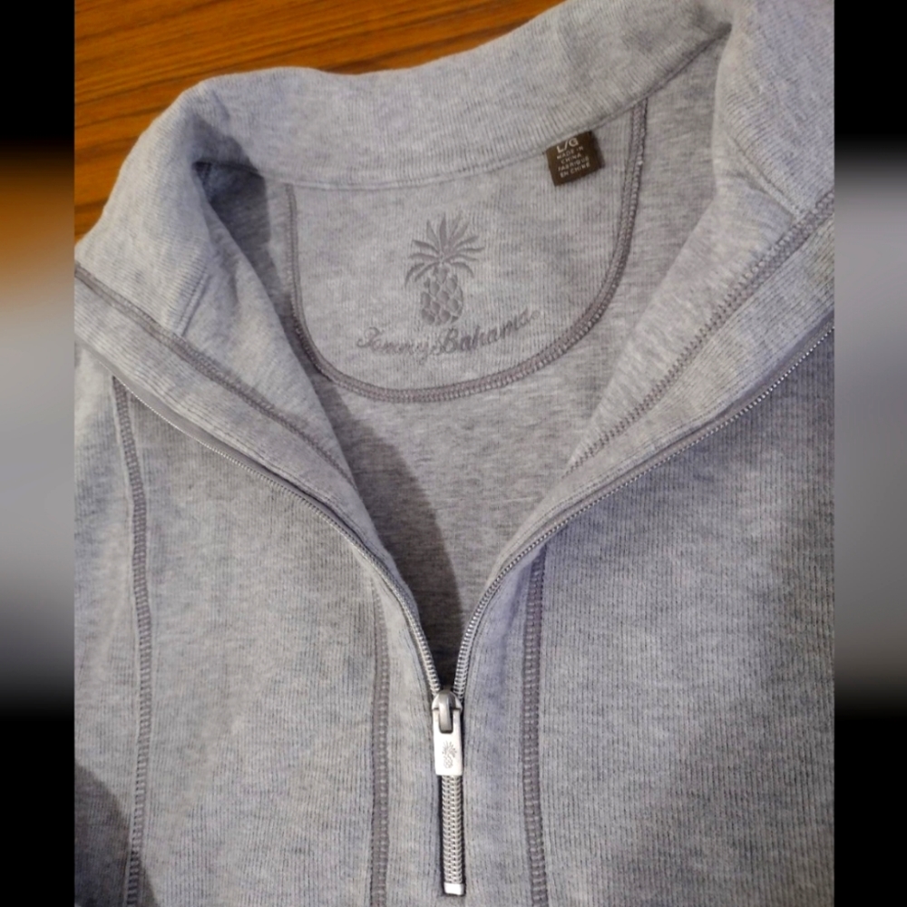 Women's Tommy Bahama sweater size large gray half zip